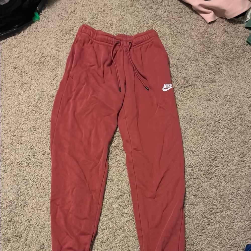 Nike Red Sweatpants Relaxed Fit Joggers